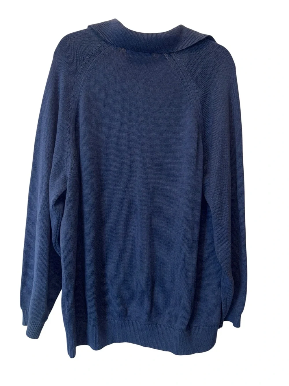 Free People Free-Est Beach Drea Sweater Rib Knit Polo Pullover Navy Blue Size S